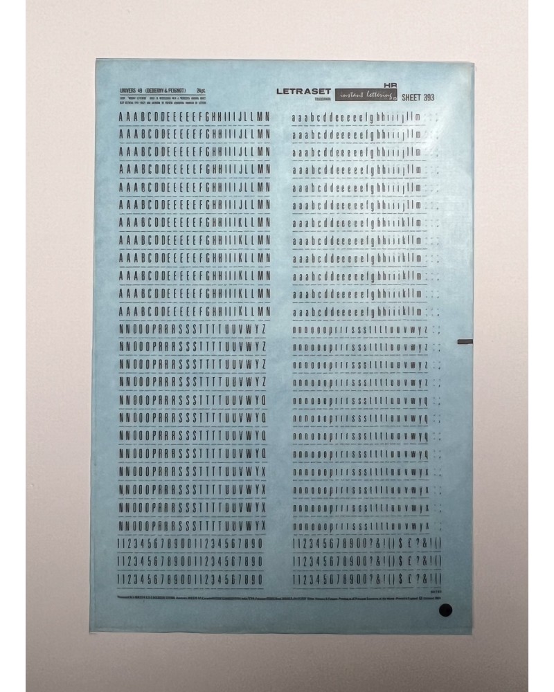 letraset- SHEET 393
