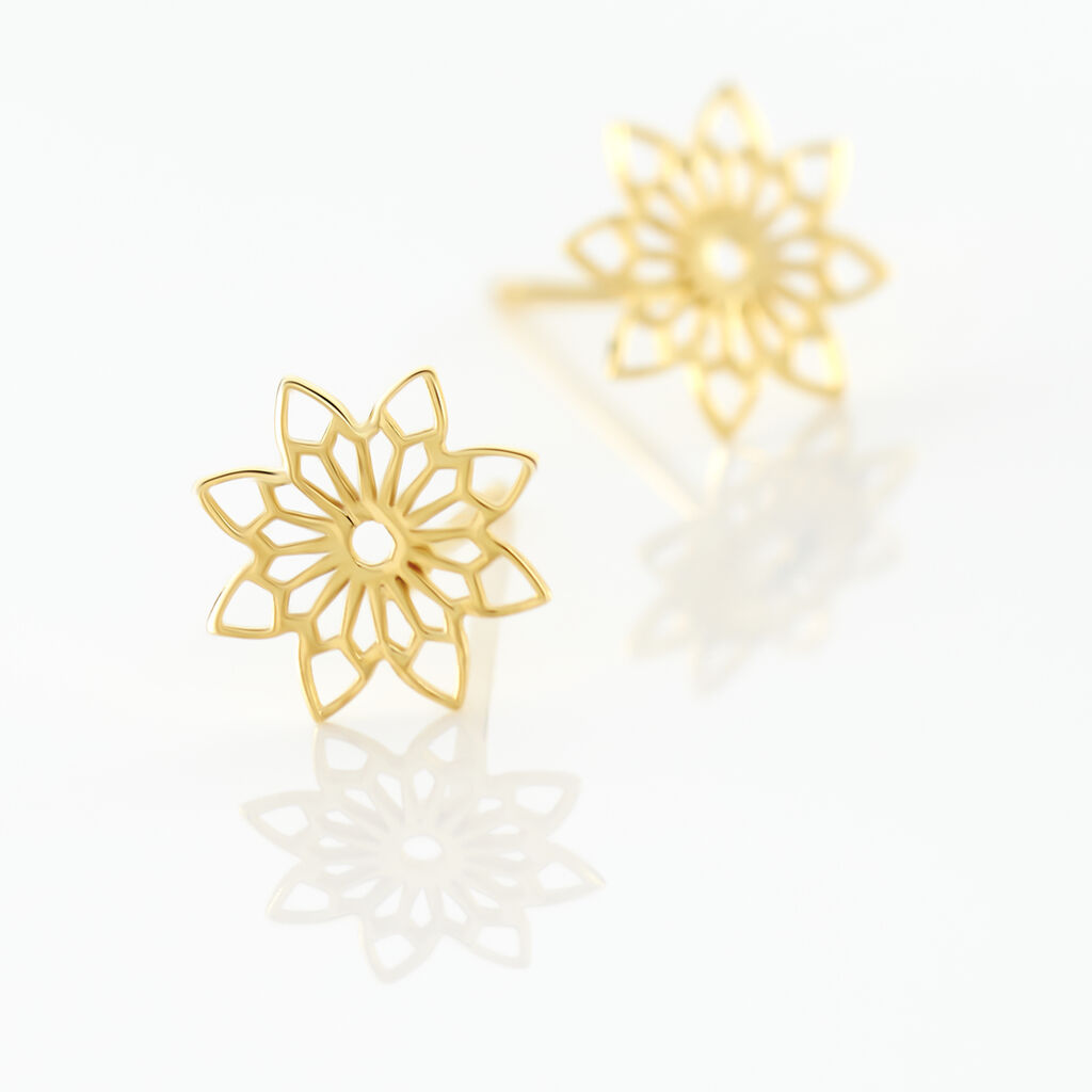 Boucles D'oreilles Puces Albiorica Or Jaune