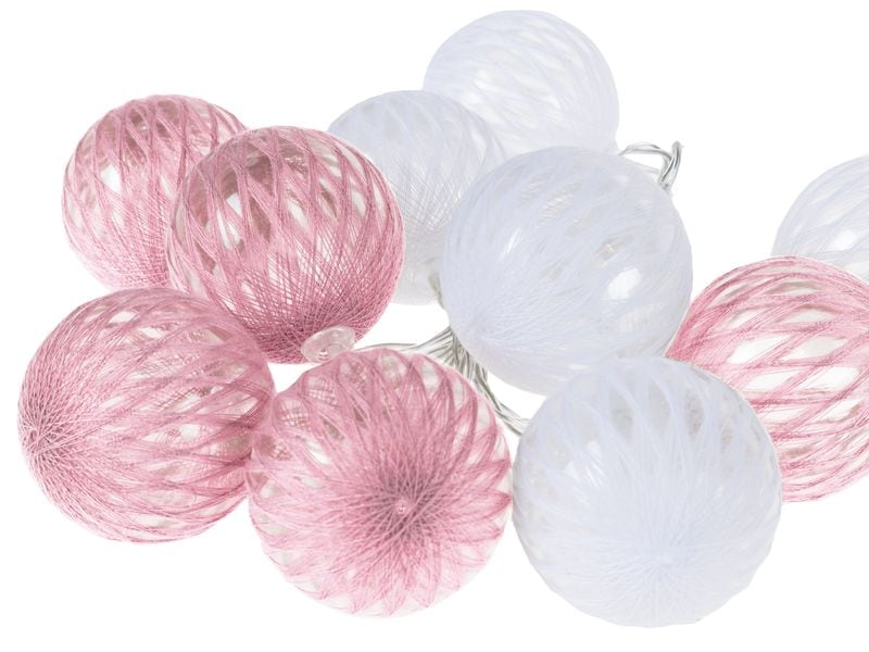 COCON Lichterkette LED Rosa/Weiss, 175 cm Dekorative Beleuchtung