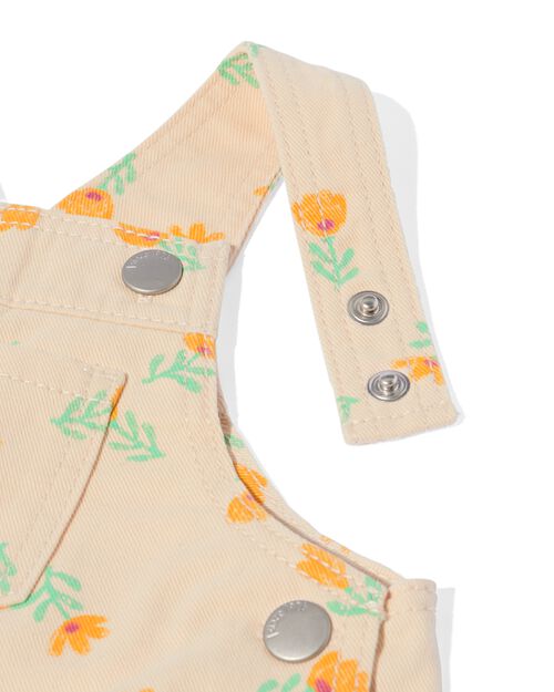 salopette fleurs pour bébé pêche