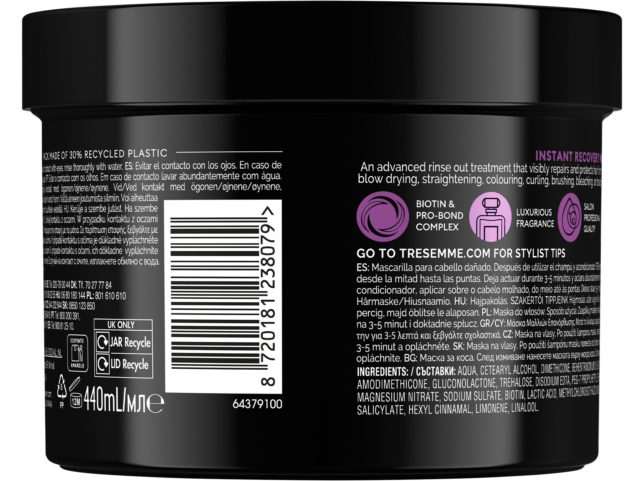 MÁSCARA TRESEMME BIOTIN REPAIR 440ML