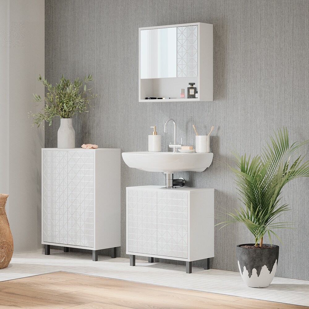 Vicco Badschrank Agasta für Badezimmer 3 Regalfächer, breiter Badezimmerschrank