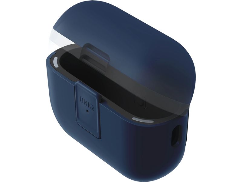 Uniq Transportcase Clyde AirPod Pro Case 2nd Generation Bla AirPodcase mit Haken zur Befestigung (2Gen)