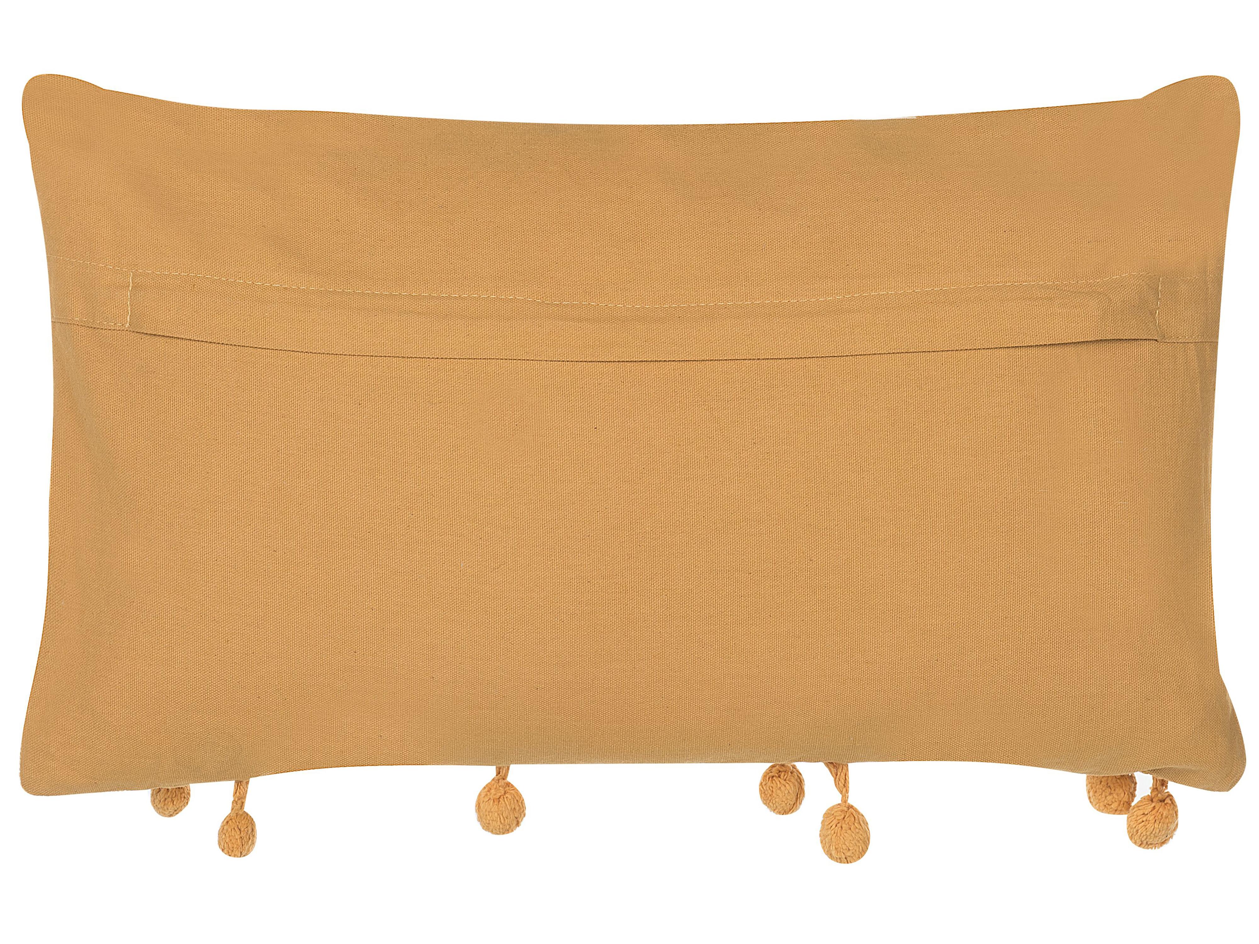 Sierkussen AYROOR 30 x 50 cm Mosterdgeel geometrisch patroon