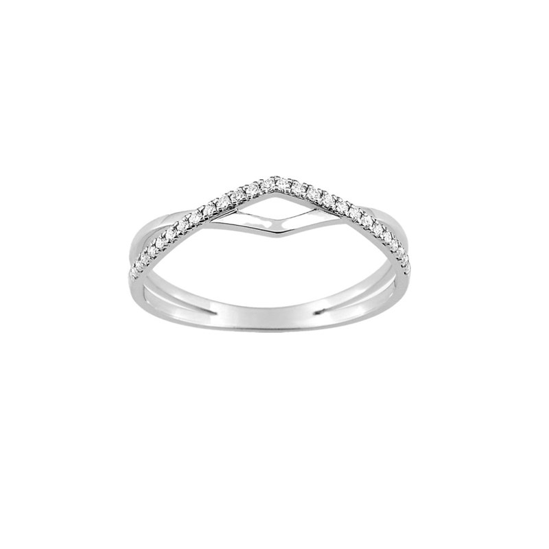 Bague Femme - Or 18 Carats - Diamant 0,1 Carats