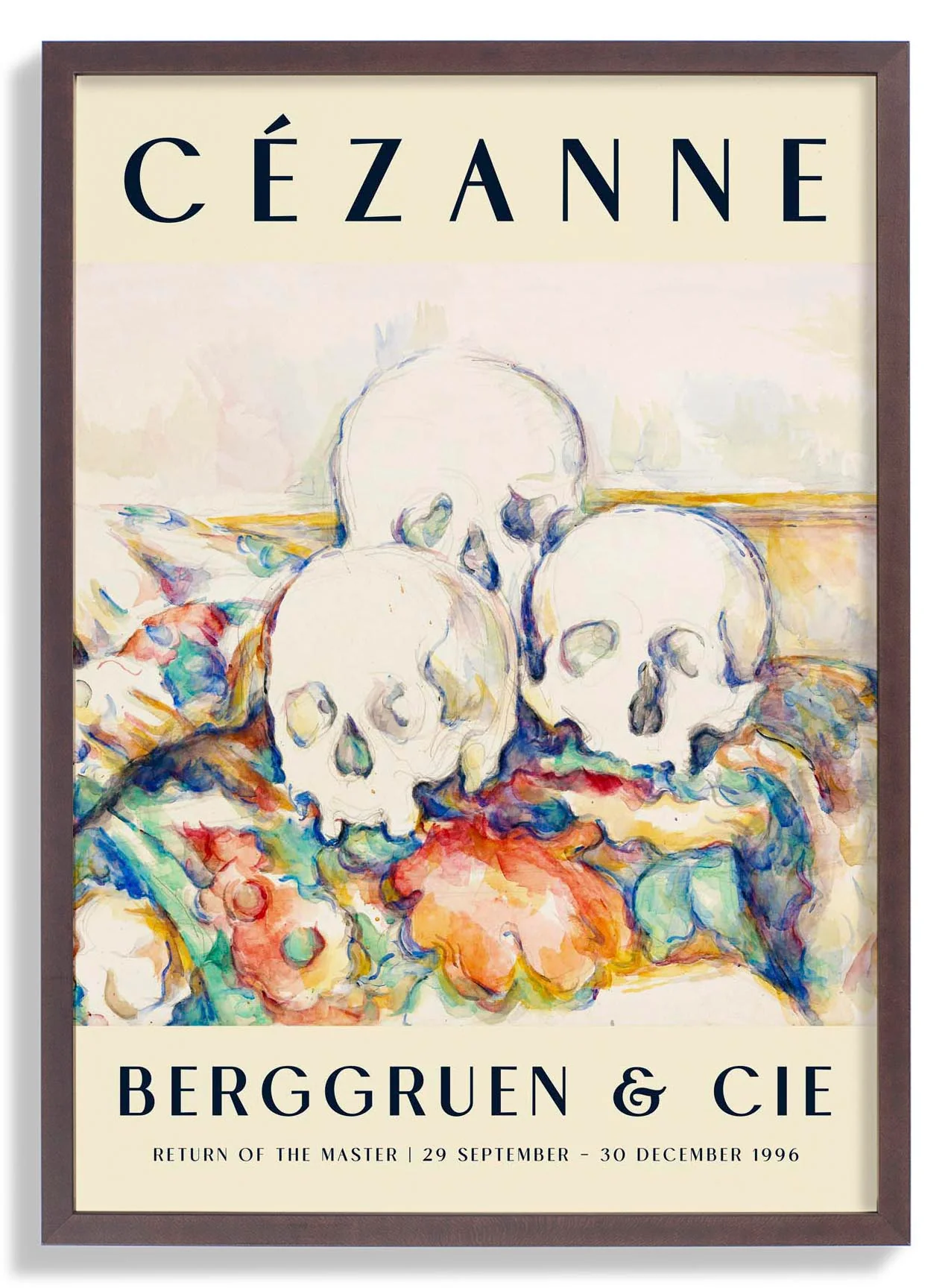 Die Drei Totenköpfe Kunstausstellung von Paul Cézanne