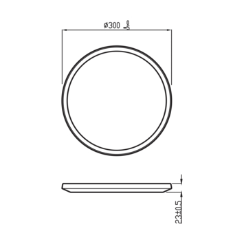 Philips badkamerlamp Superslim sceneswitch 1x18W zwart 2700K