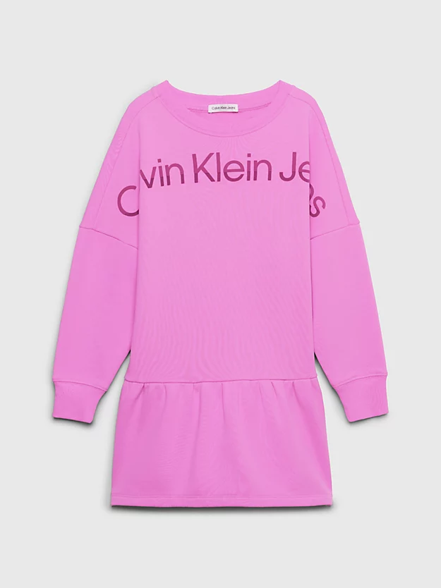 Vestido moletom evasê com logo