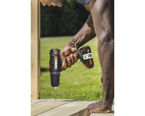 WORX 20V 40Nm WX108.3 accuboormachine, inclusief koffer, 1 x 2,5 Ah accu en lader