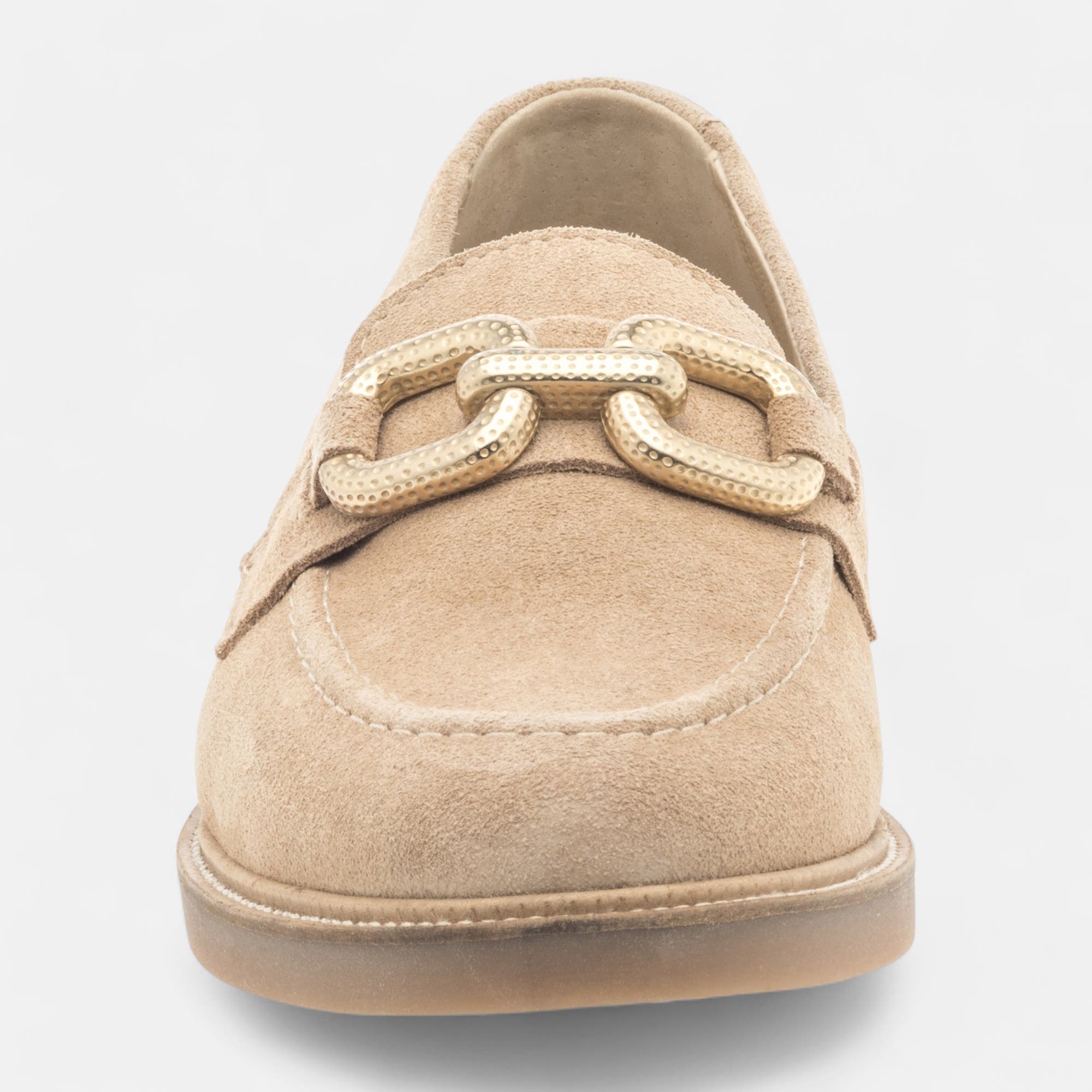 Mocassins Femme en cuir beige