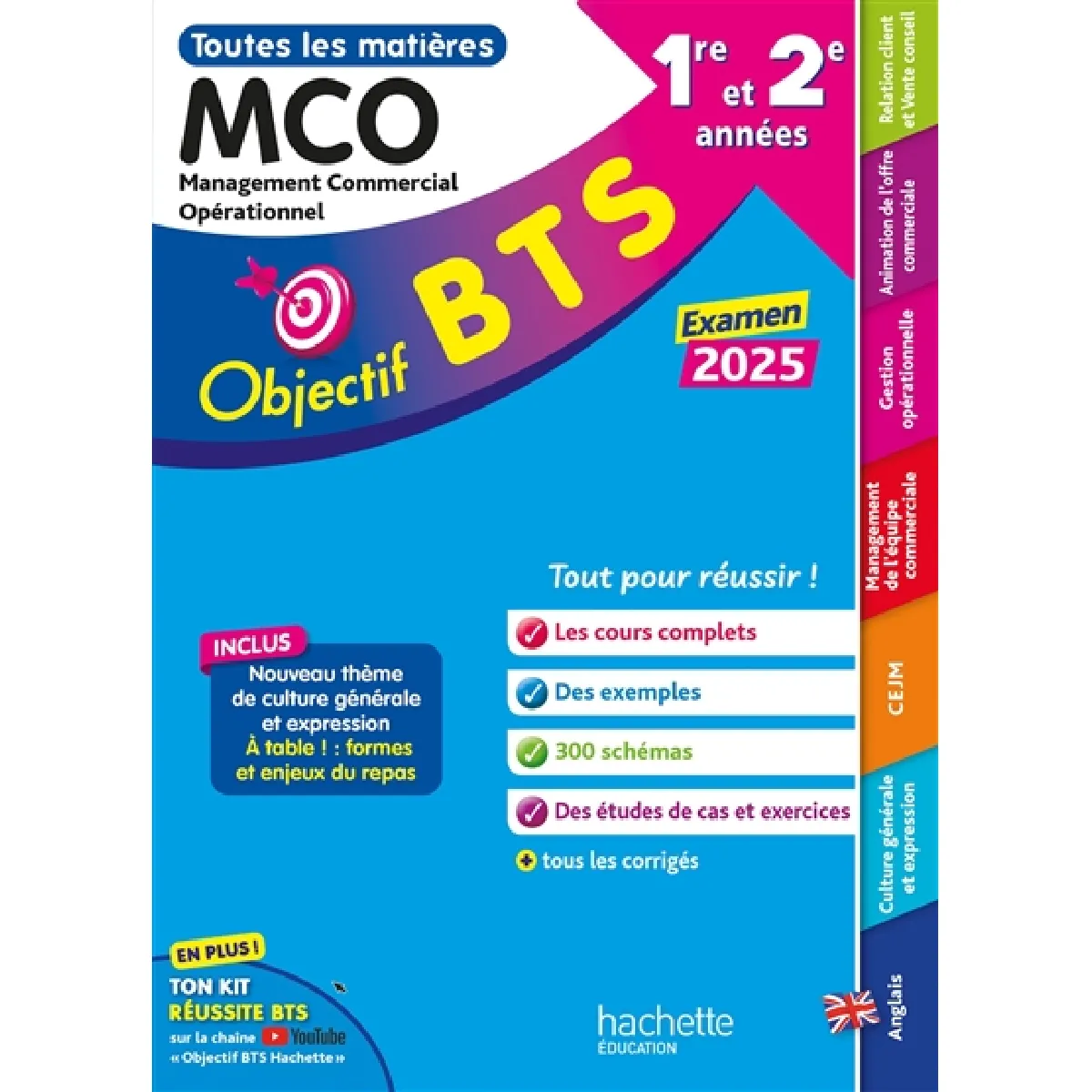 BTS MCO, management commercial opérationnel, 1re et 2e années : toutes les matières : examen 2025