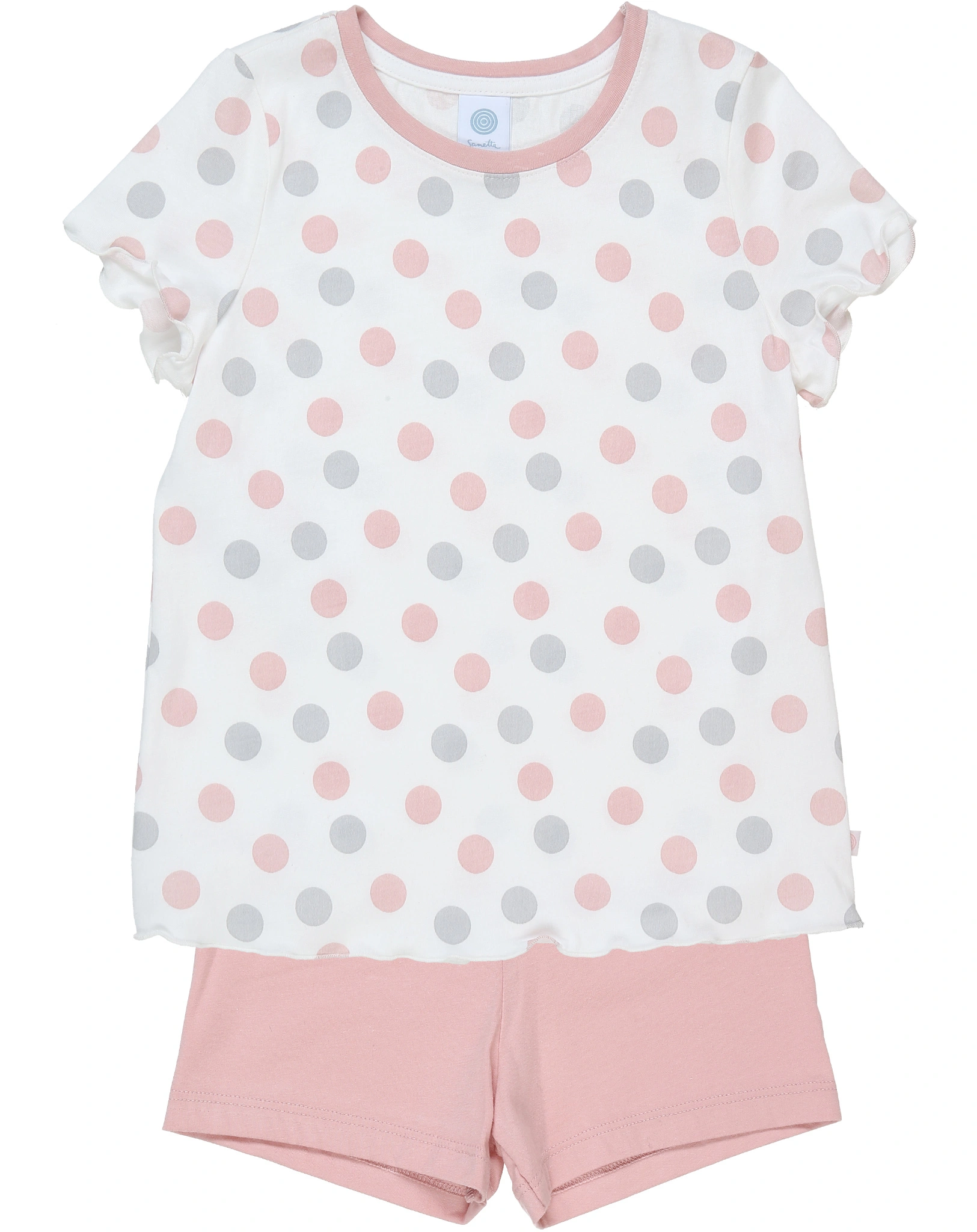 Schlafanzug NEW BASIC DOTS kurz in beige