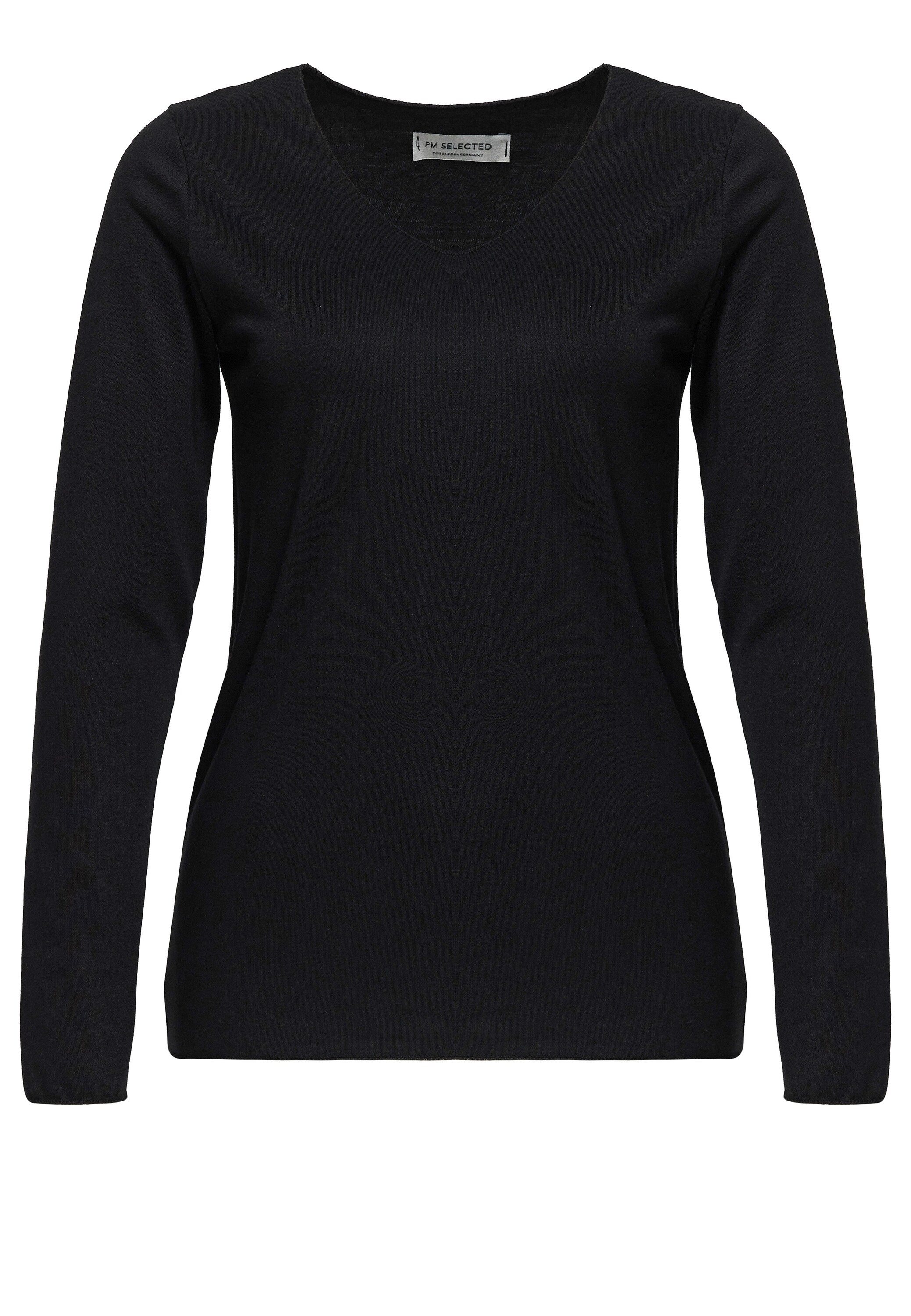 PM SELECTED Damen Longsleeve Legeres Langarm Sommer Shirt mit V-Ausschnitt in Einheitsgröße PM16