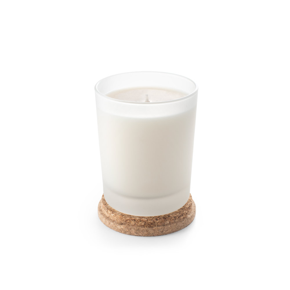 hi!dea 95075 - Bougie aromatique dans une coupe en verre avec couvercle en liège 180 g