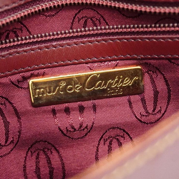 Cartier Vintage Cartier Crossbody Bag Burgundy