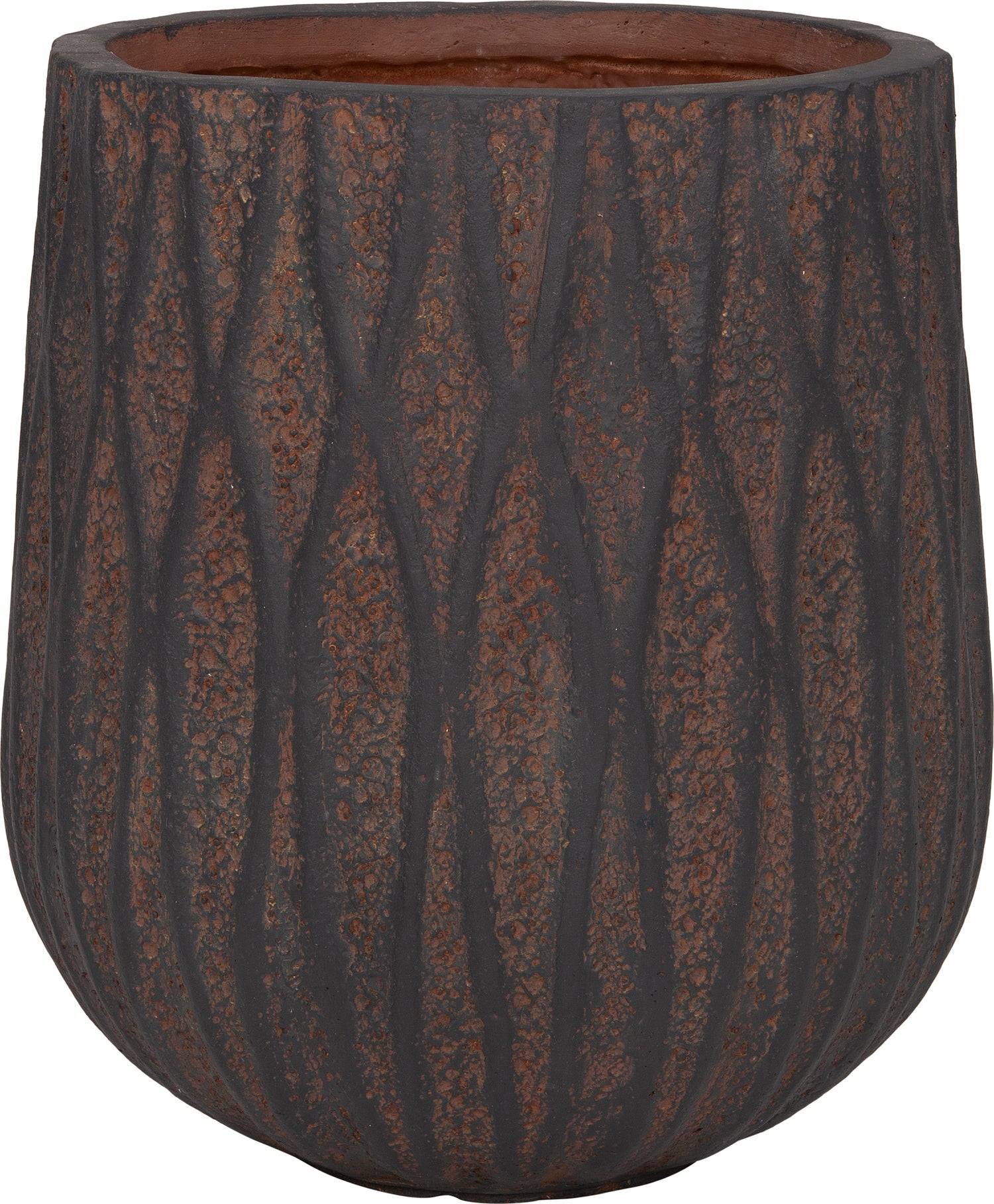 Intratuin bloempot Vesuvius rood / zwart D 54 H 60 cm