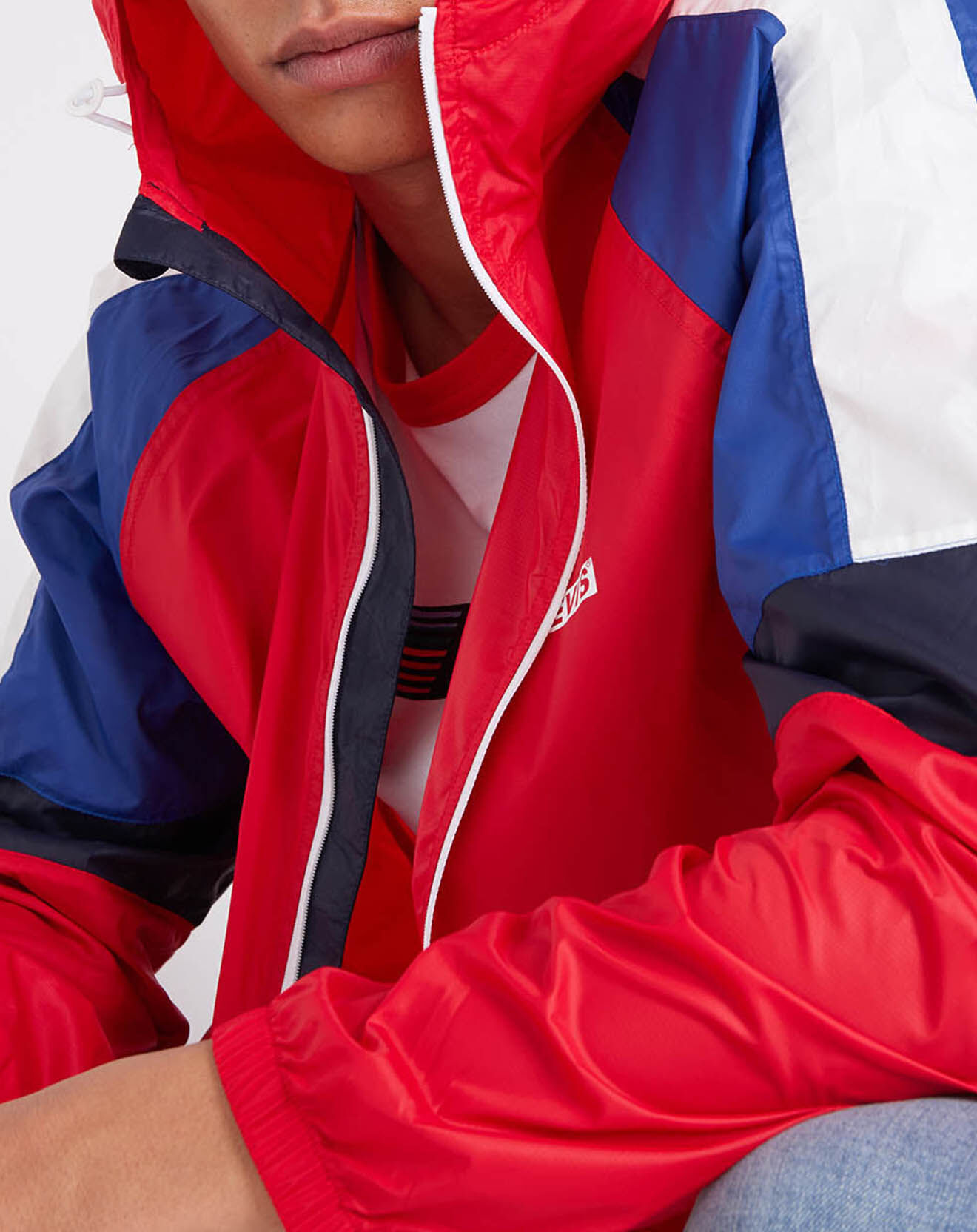 Levi's® Veste coupe vent Colorblock Windrunner rouge
