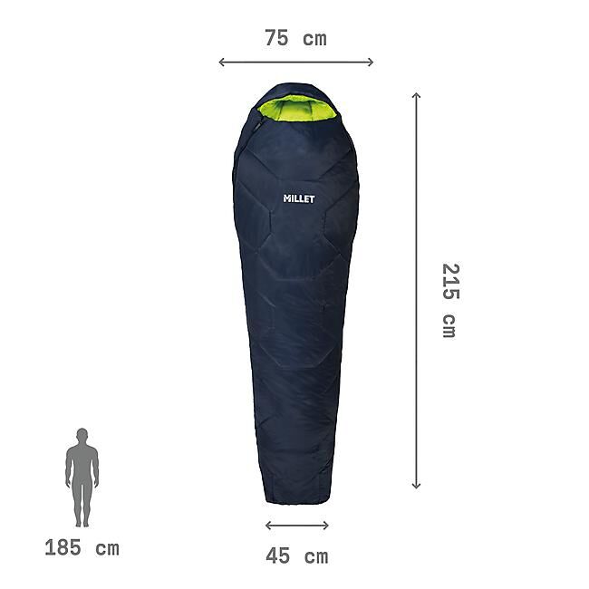 MILLET - SAC DE COUCHAGE BAIKAL 1100 REGULAR SYNTHETIQUE