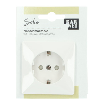 KARWEI Solis enkel wandcontactdoos wit