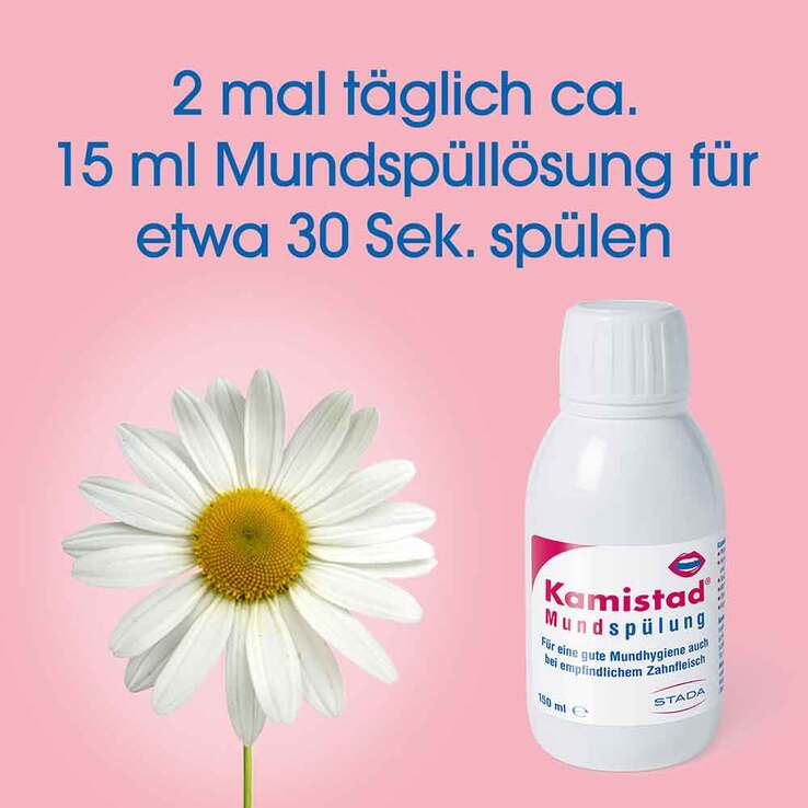 Kamistad® Mundspülung bei Zahnfleischentzündungen und Aphten, 150 ml