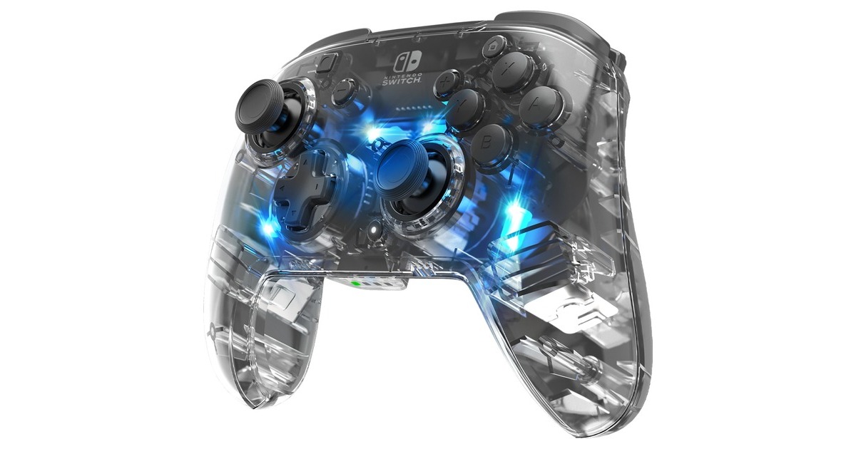PDPAfterglow Wireless Deluxe Controller  (Transparant/zwart, Nintendo Switch, Nintendo Switch - OLED, Nintendo Switch Lite)