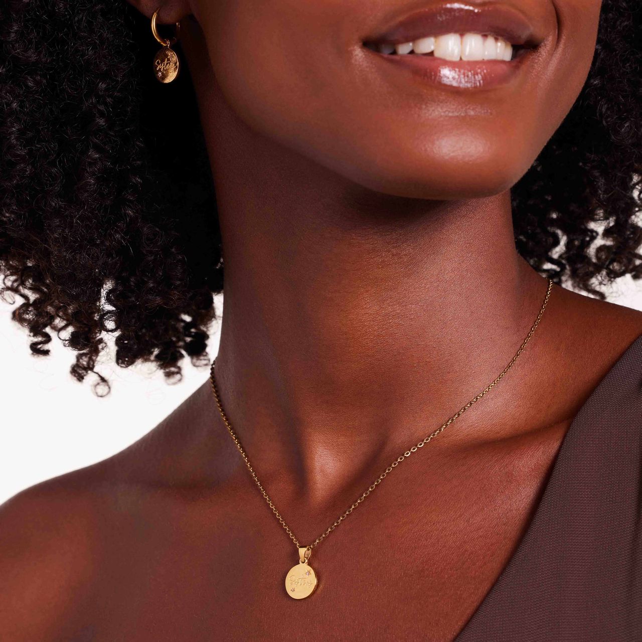 Stalen goldplated ketting sisters