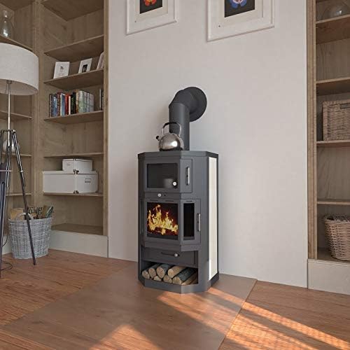 Kaminofen mit Backfach+Herdplatte Victoria Taro F schwarz – 9,53 kW