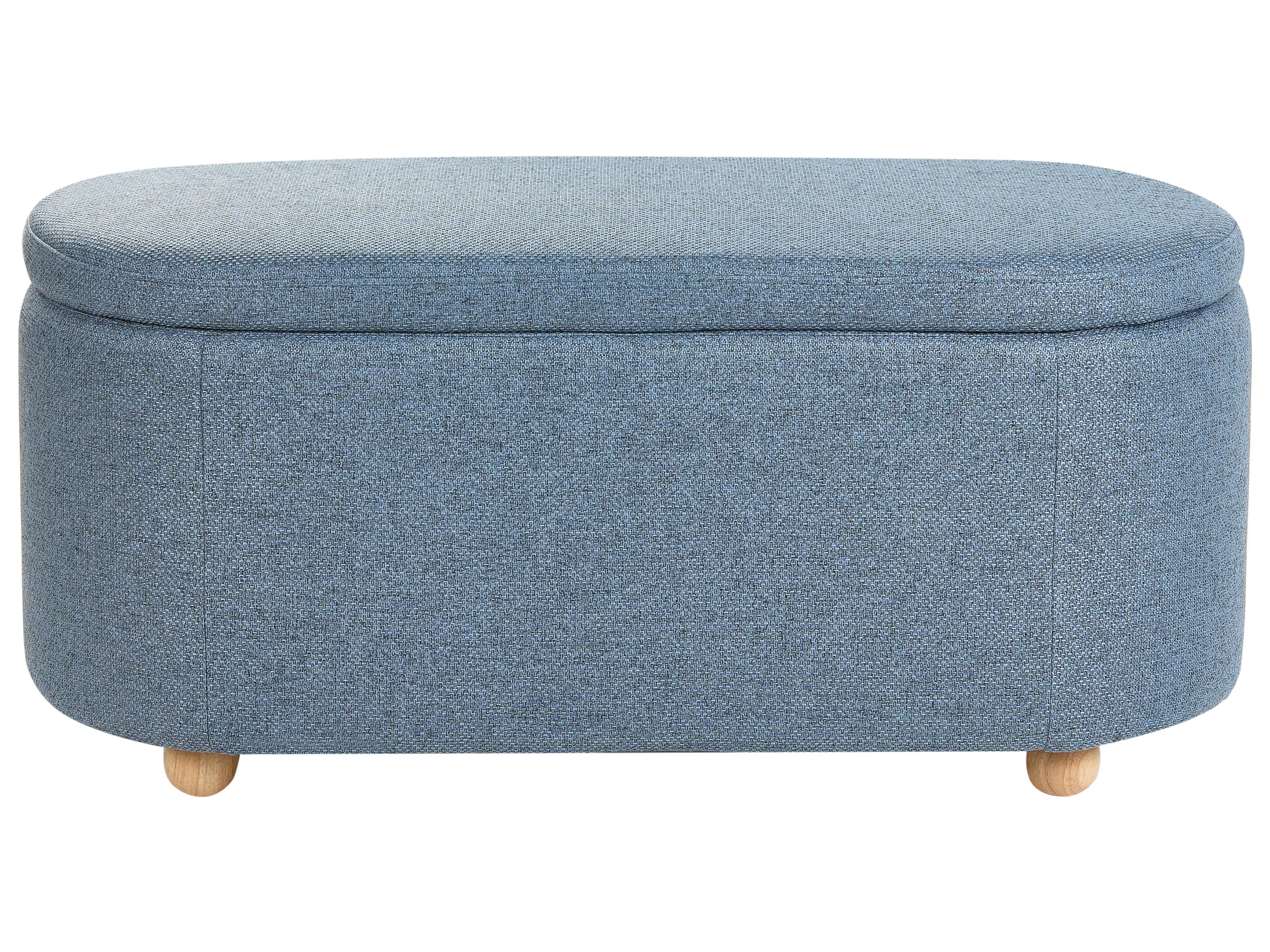Bankje met opbergruimte HAYWARD Stof 98 cm 44 cm Blauw