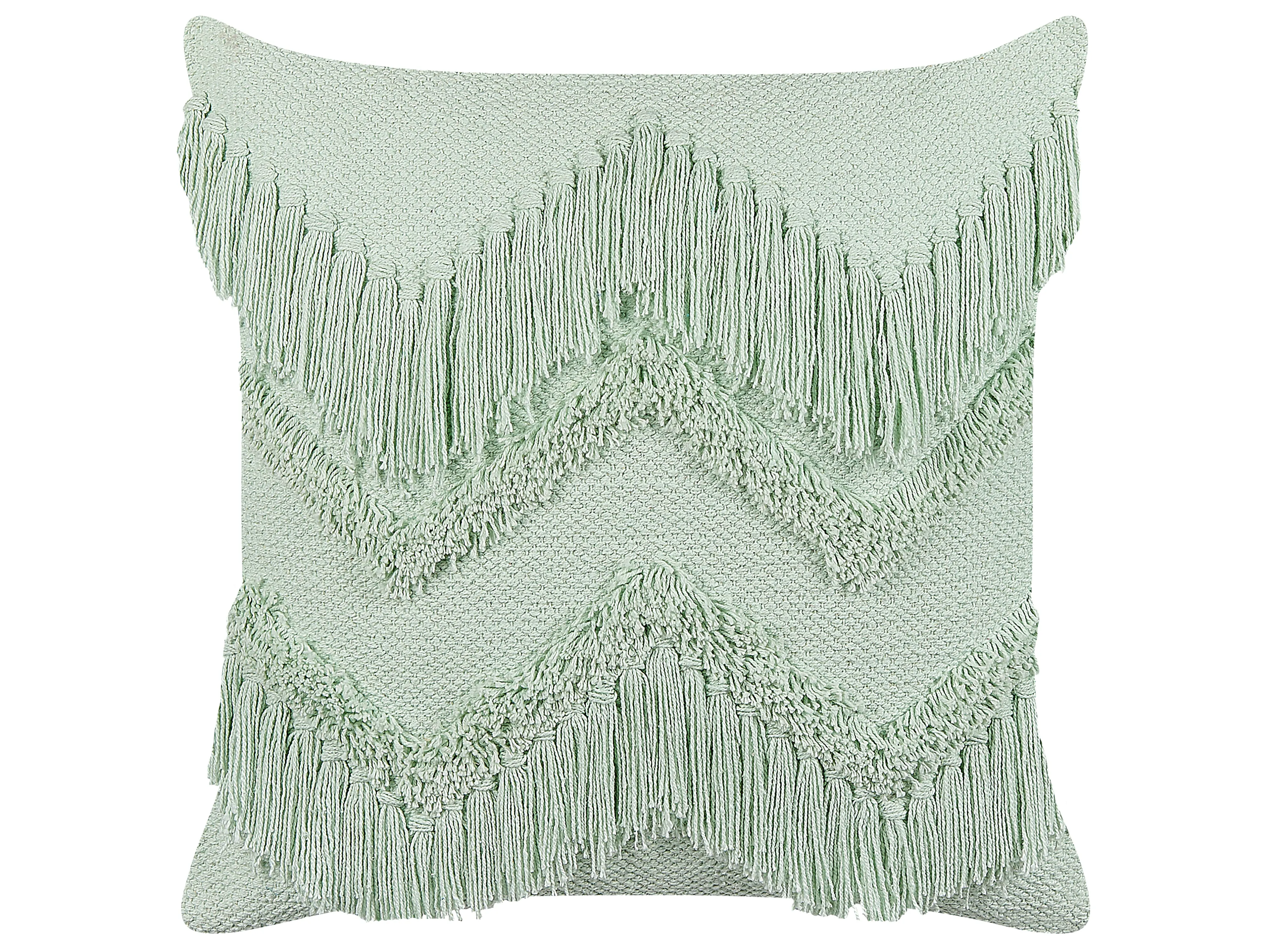 Set van 2 sierkussens BACOPA Katoen 45 x 45 cm Groen chevron patroon