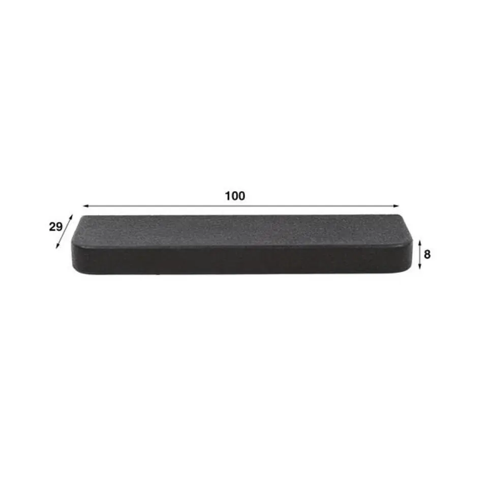 Wandplank Grijs Metaal - 100x29x8cm - Metallic