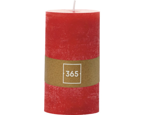 Rustieke pilaarkaars, Ø 6,8 cm, H 12 cm, paraffine, groen