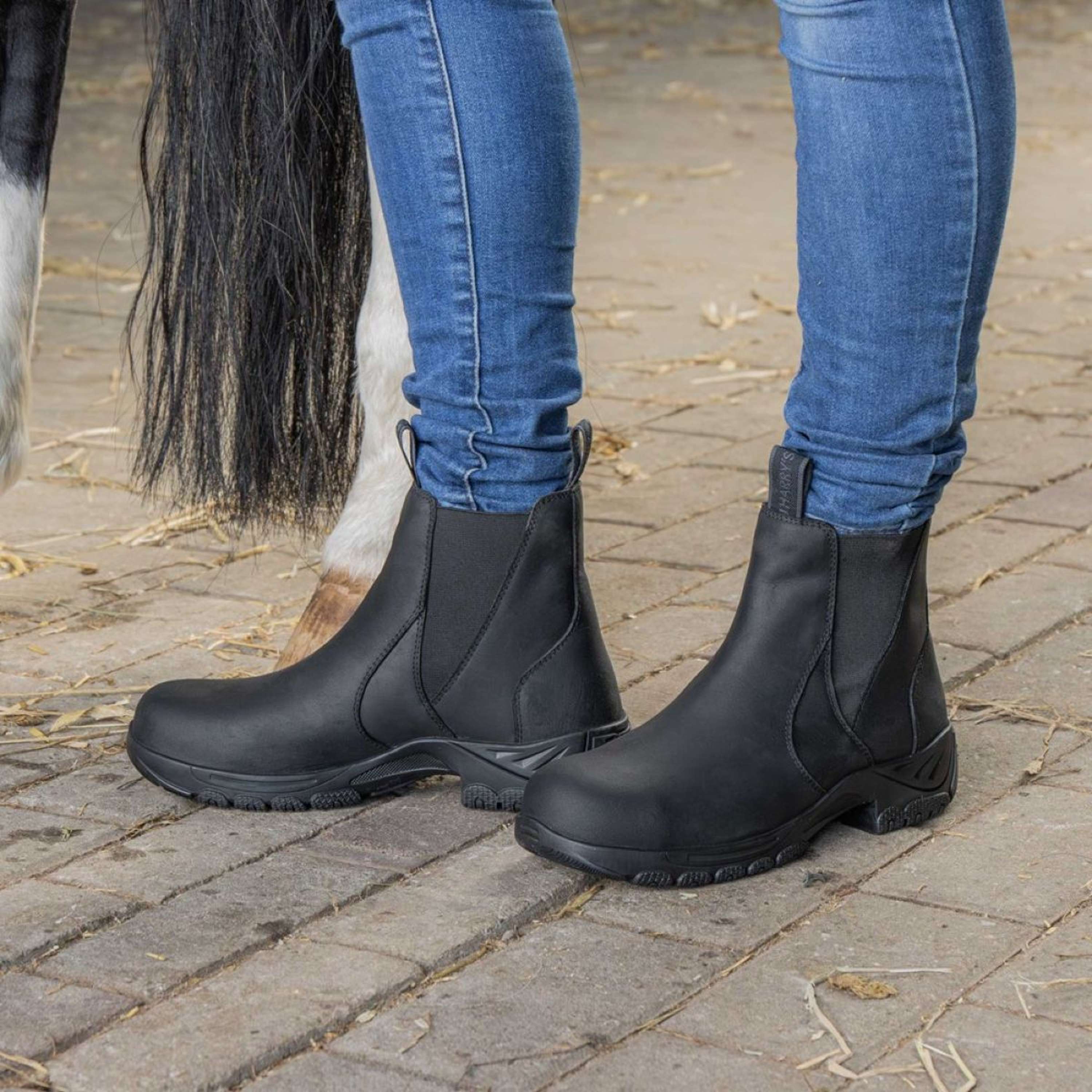Harry's Horse Stalschoenen Leder Safety Steel Toe Zwart