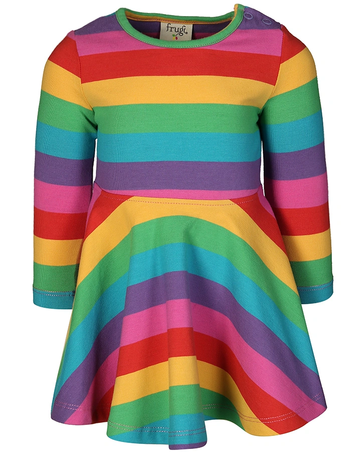 Skater-Kleid SOFIA  RAINBOW STRIPE in bunt