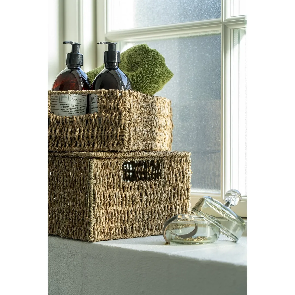 EPIKASA Lot de 2 Paniers Décoratifs Venoso - Marron