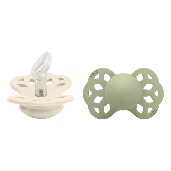 Bibs Tétines à embout anatomique Infinity - Set de 2 | Vert amande