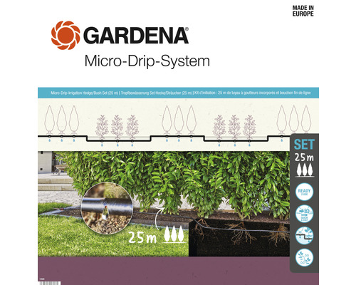 Tuinberegening GARDENA druppelbewateringsset voor heggen, 25 m