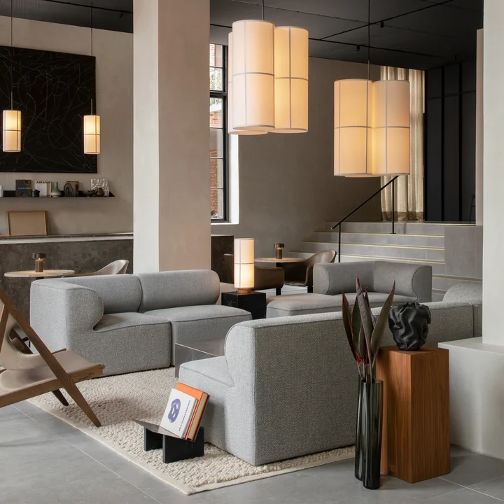 Audo - Eave 86 3-Sitzer Sofa, Bouclé bordeaux