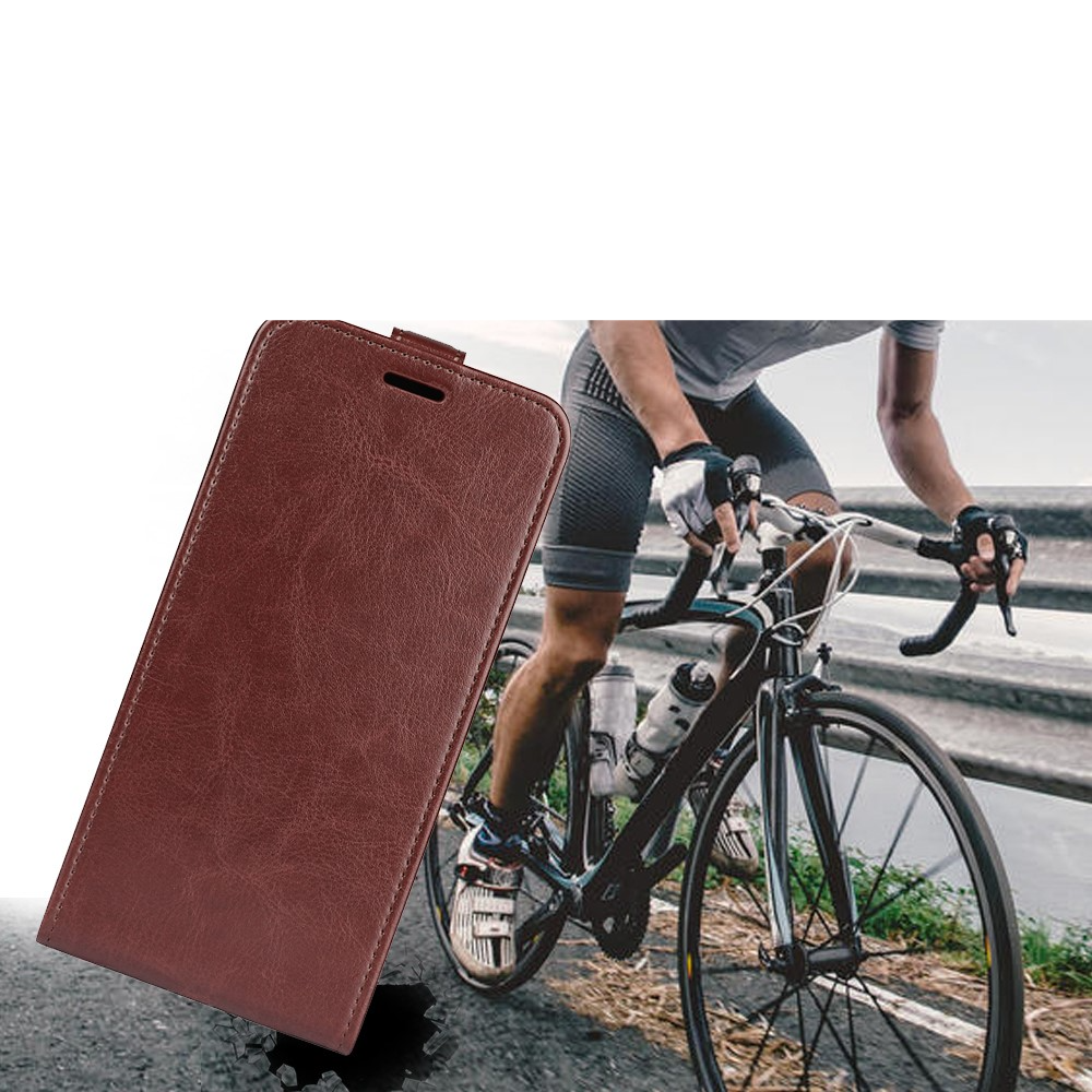 Samsung Galaxy S25 Ultra Leder Tasche Flip Cover Vertikal im Retro Look mit Kartenfach - Schwarz