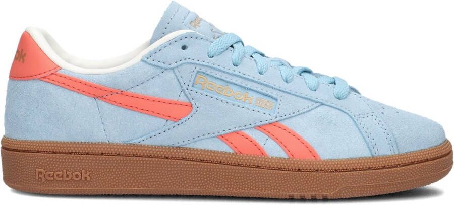 Reebok Classics Club C Grounds suède sneakers lichtblauw oranje