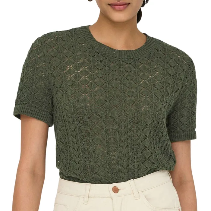 Only Saga Life Knitted Crew Shirt Dames