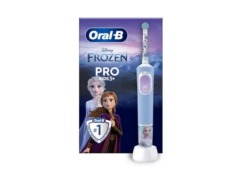 Oral-B Pro Kids, Barn, Roterende, pulserende tandbørste, Daglig pleje, Super sensitive, Lyse Blå, Batteri, Indbygget batteri