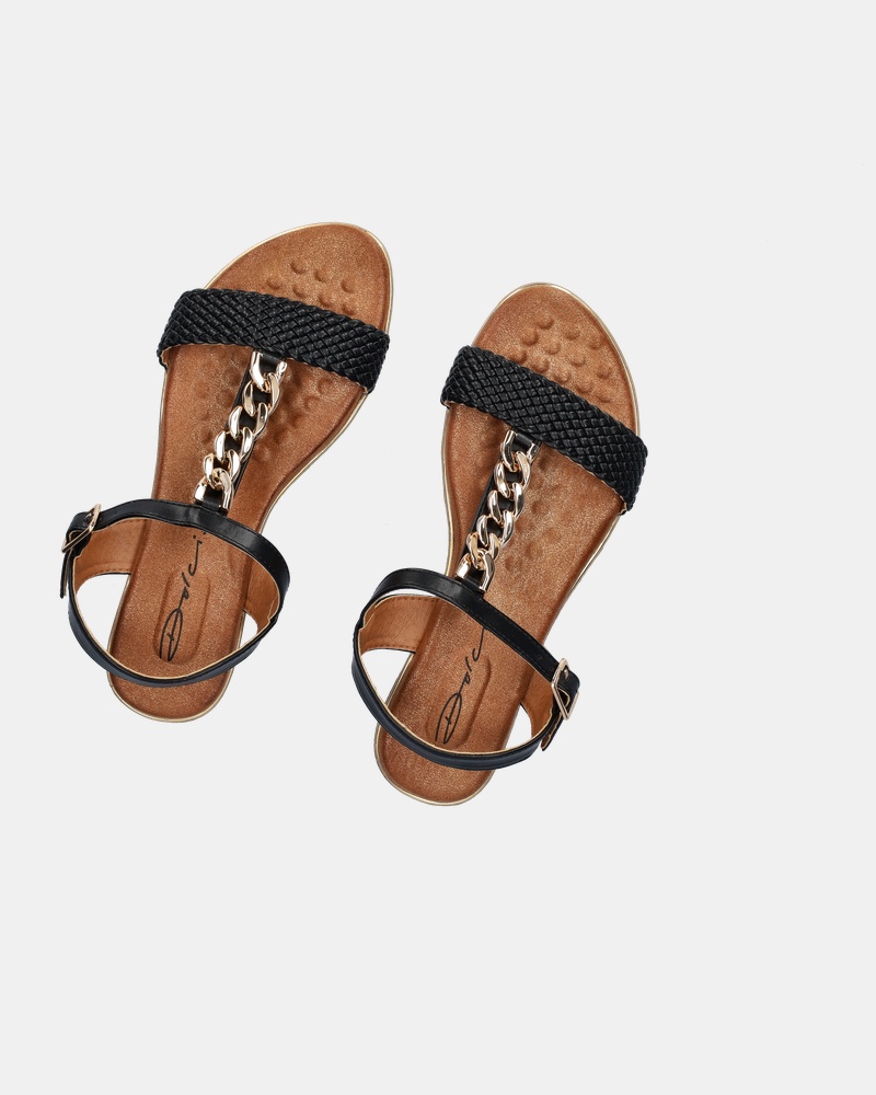 Dolcis Sandalen  - zwart