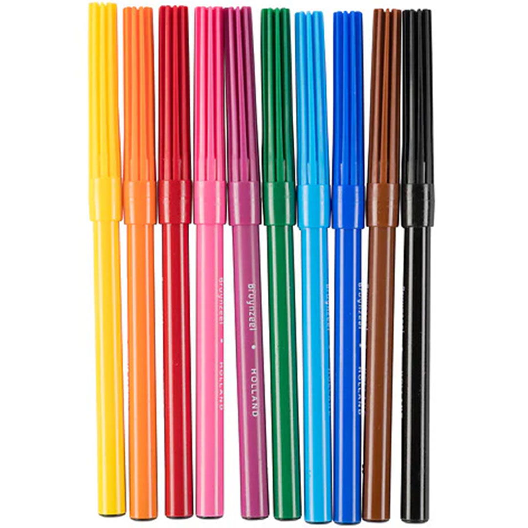 bruynzeel viltstiften - multicolour - 10st
