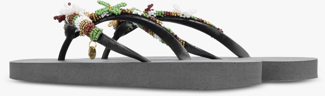 UZURII zilveren uzurii teenslippers las dalias gold