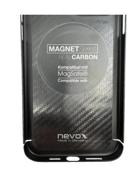 iPhone 15 Pro Max MagSafe Aramid Hardcase Hülle im Carbon Look (CS-2286) - Schwarz
