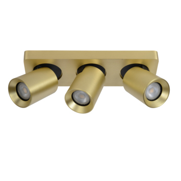 Lucide NIGEL plafondspot LED Dim to warm GU10 2200K/3000K mat goud / Messing