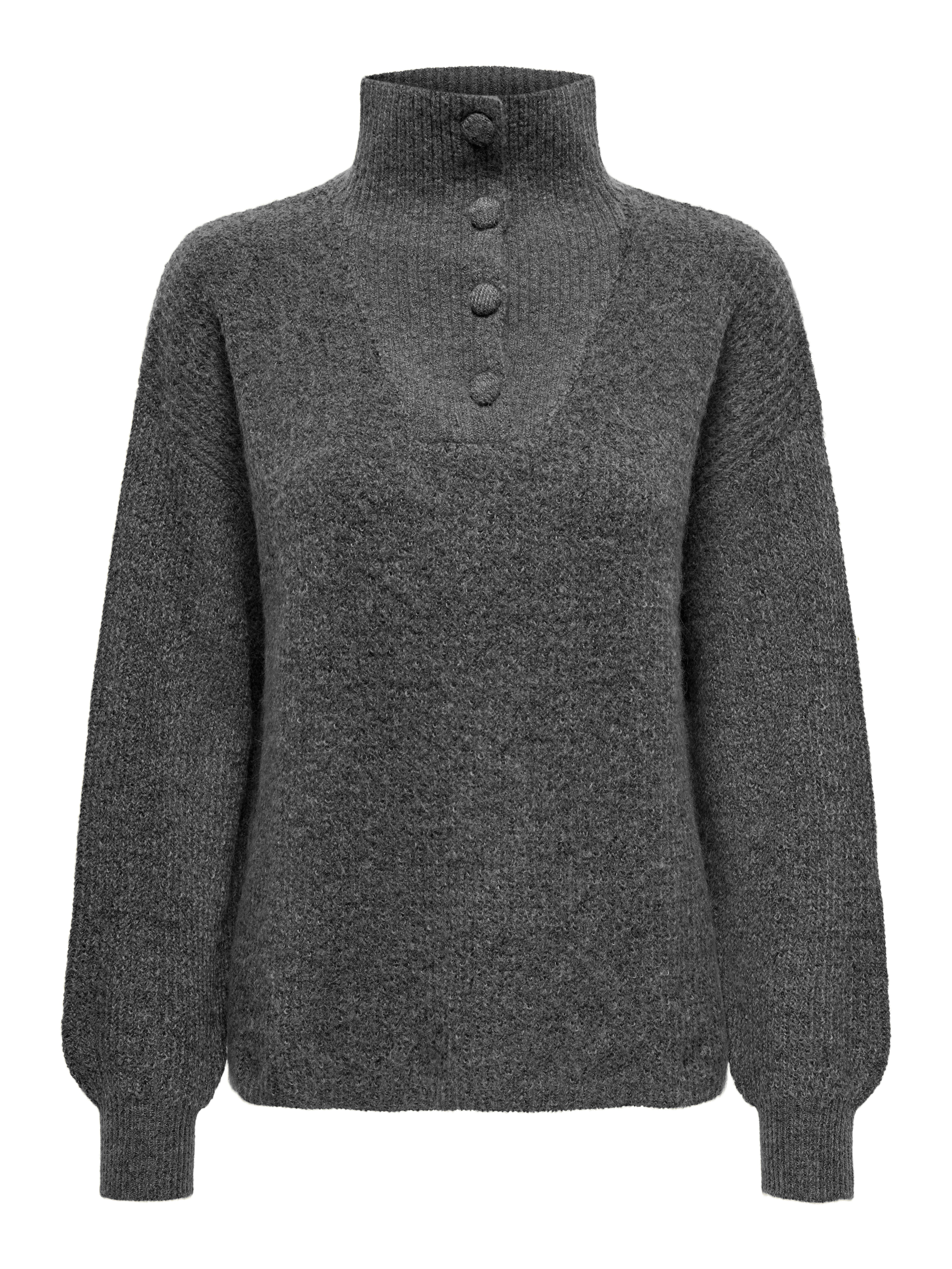 JDYINGEBORG Strickpullover Dark Grey Melange