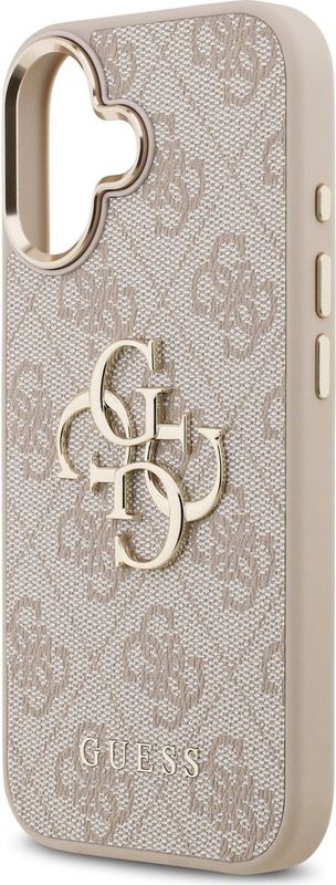 Guess - 4G Metal Logo Backcover - Pink - Voor Apple iPhone 17