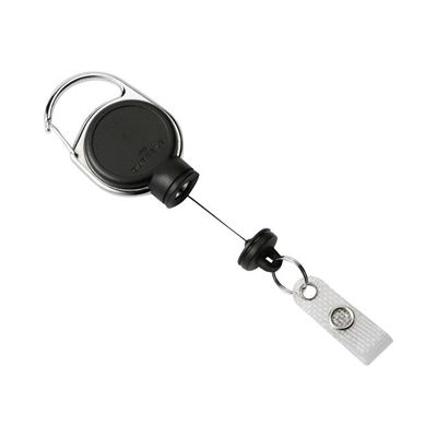 Durable - Enrouleur de badge - bouton pression clip noir