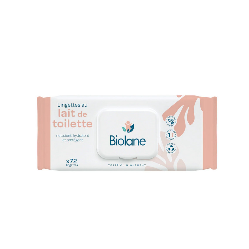 Lingettes au lait de toilette x72